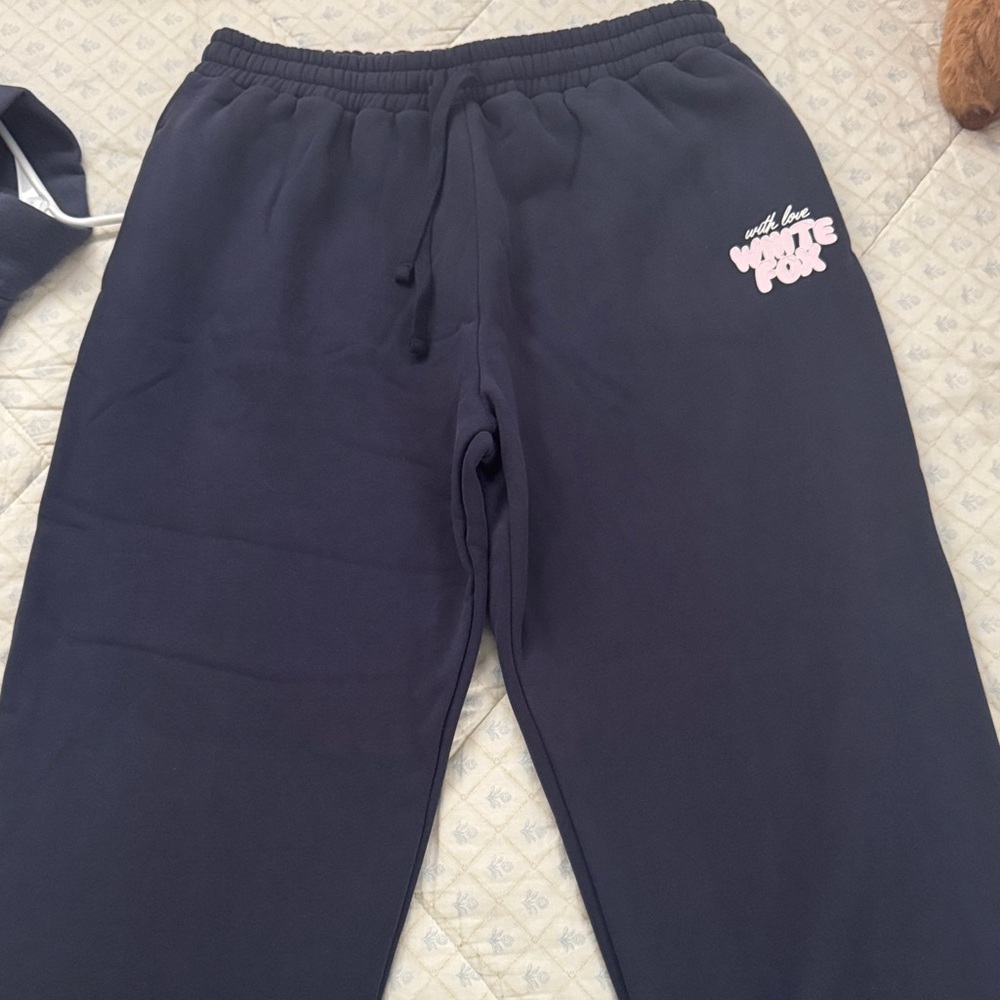 White Fox Boutique Black Track Pants